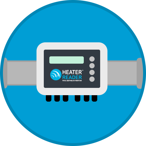 Connect the HeaterReader to your pool heater and pool pump