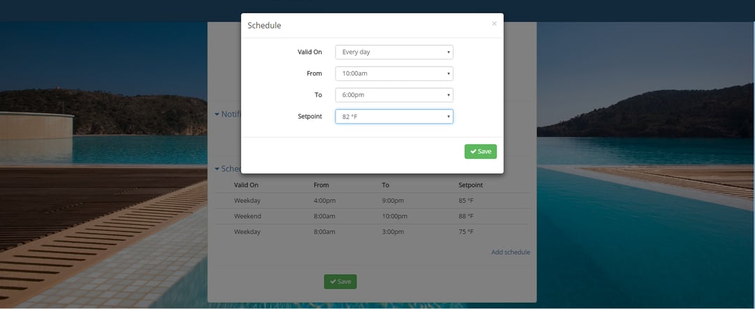 HeaterReader Control Centre - Set Schedules and Timers